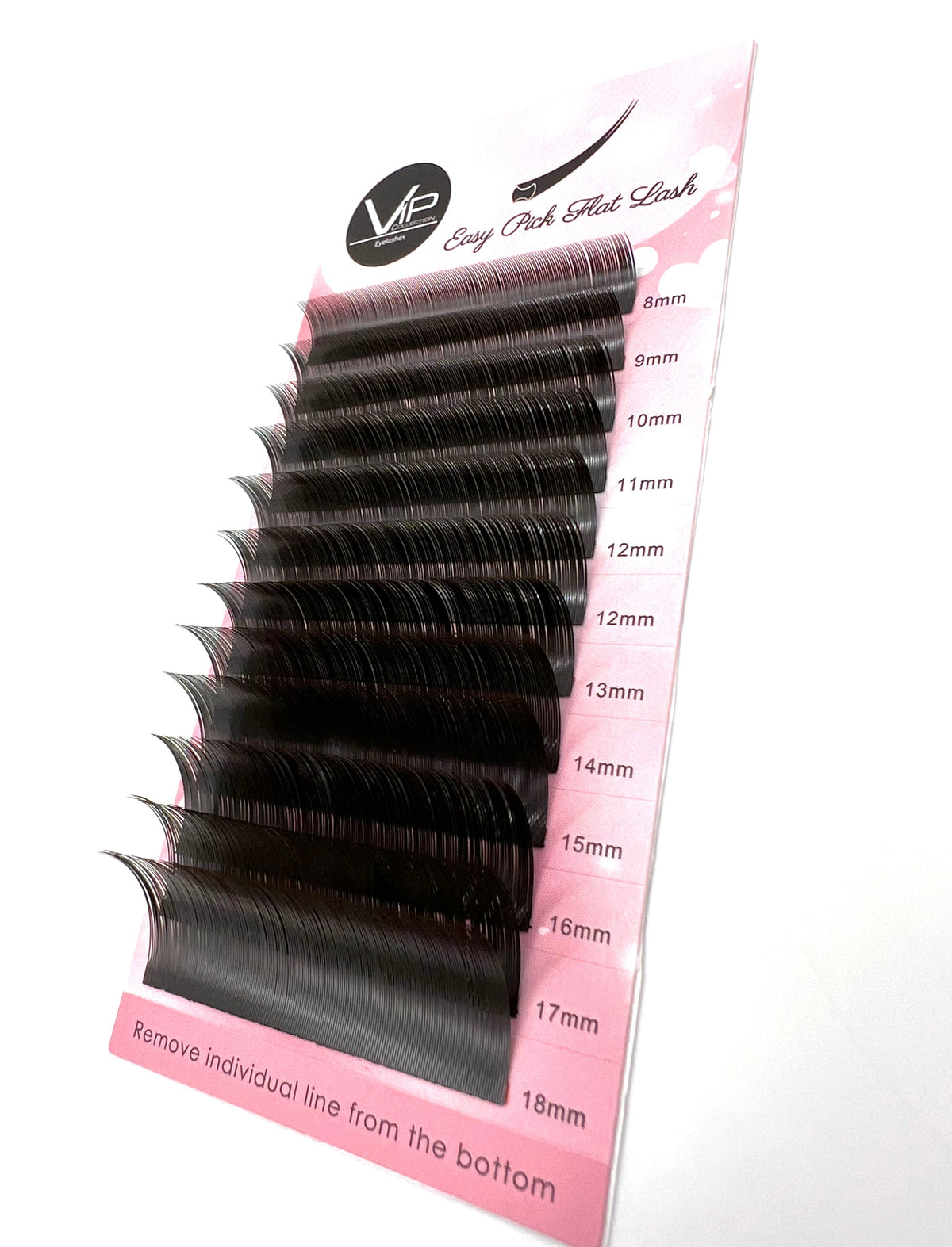 VIP Easy Pick Flat Lash Extensions 0.20 mm C Curl | 12-Line Mix (8–18 mm)