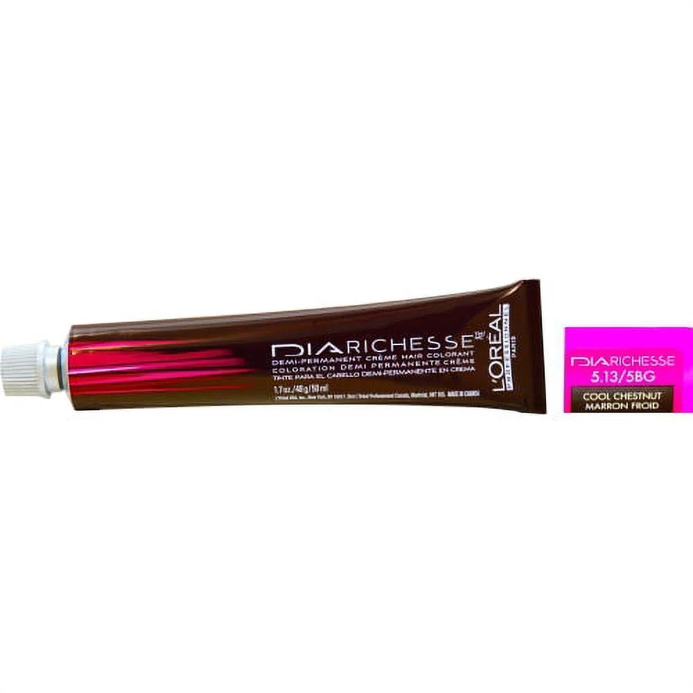 L'Oréal Professionnel Dia Richesse Demi-Permanent Hair Color 5.13/5BG Cool Chestnut – 1.7 oz