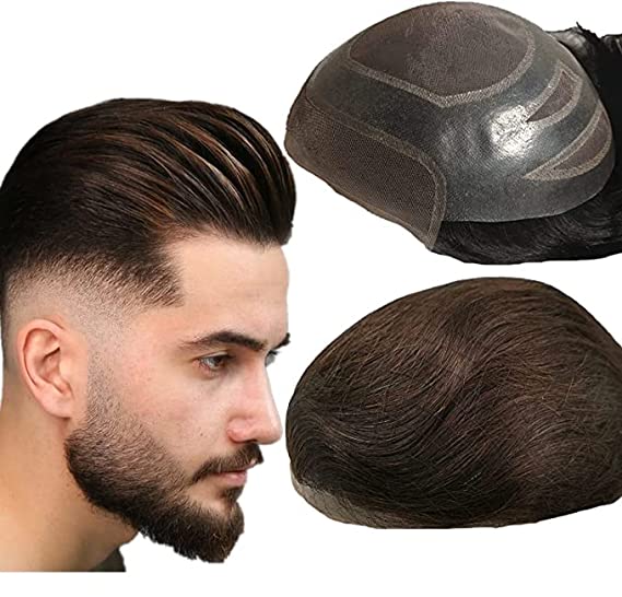 VIP Extensions Men's Human Hair Toupee 10 x 8 in