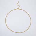 16K Gold Filled 2.5mm Minimalist Paperclip Chain 16 Inch, 18 Inch, 20 Inch Necklace | WA-04039 ~ WA-04041