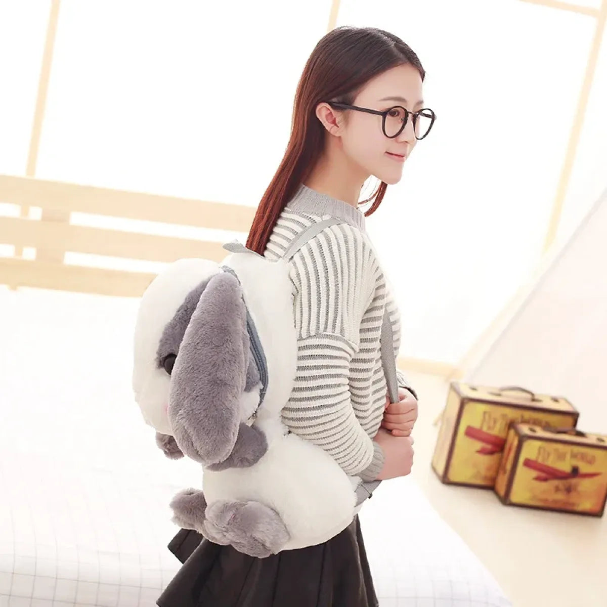 Kawaii Plush Bunny Backpack