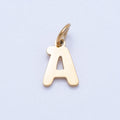 PVD Stainless Steel 10mm Plain Alphabet Letter Mini Charm A-Z | Charms-00667 ~ Charms-00692