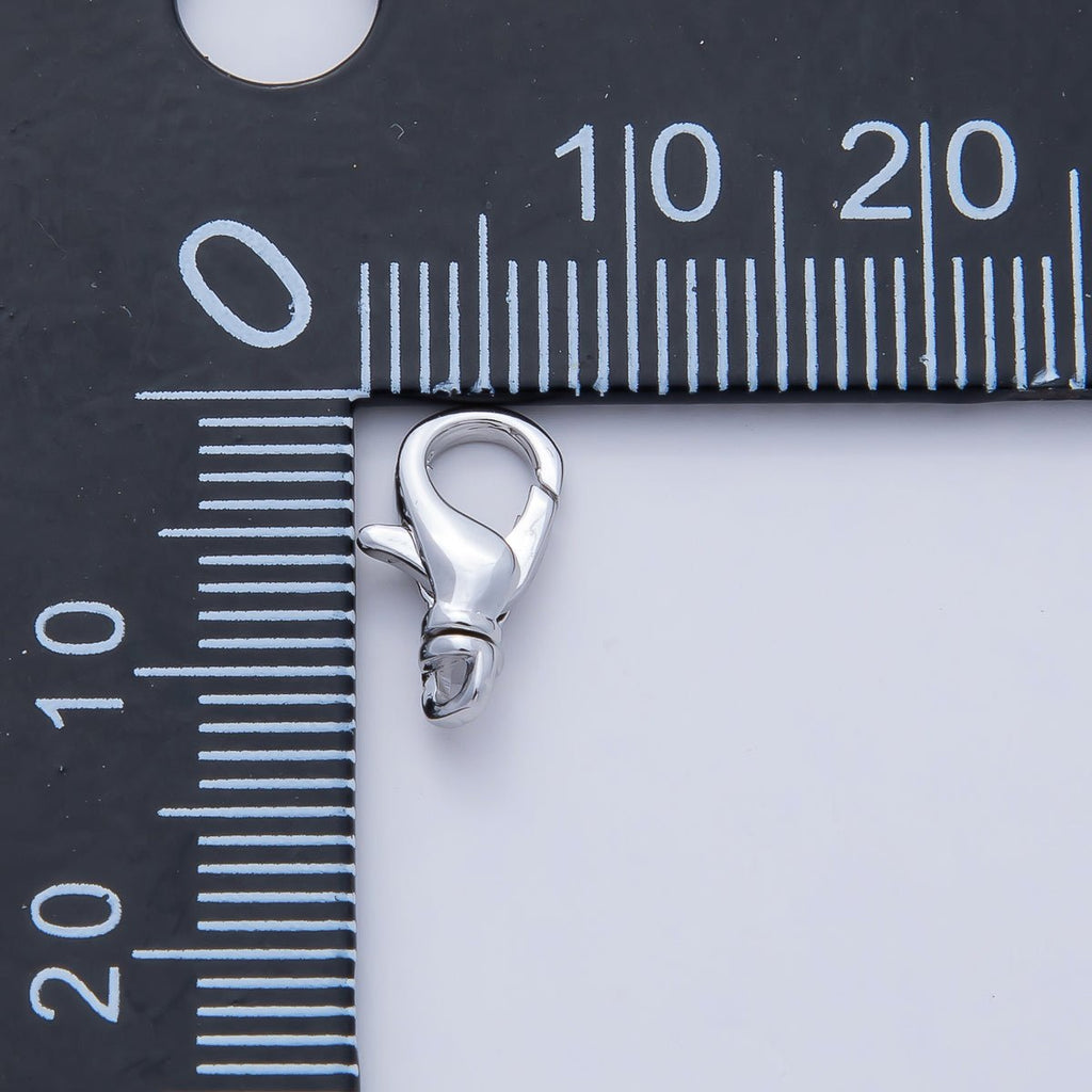 Rhodium Plated 11.7mm, 15.7mm, 17.8mm Minimalist Swivel Lobster Clasps Closure Finding | Z1617 - Z1619