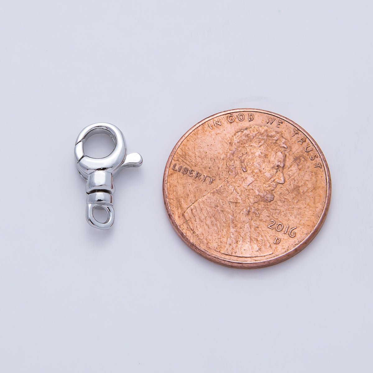 Rhodium Plated 12.5mm Swivel Lobster Claw Clasps Finding | Z1609