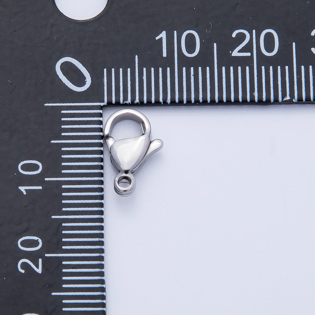 Rhodium Plated 12mm Lobster Claw Clasp Closure Findings | Findings-00058