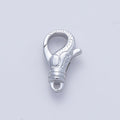 Rhodium Plated 18mm Lined Engraved Lobster Claw Clasps Finding | Z1616