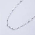 Rhodium Plated 9mm Dainty Paperclip Link Unfinished Chain by Yard | Roll-01840
