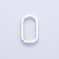 S925 Sterling Silver 21mm Push Gate Oblong Enhancer Findings | SL-510