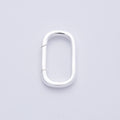 S925 Sterling Silver 22mm Push Gate Oblong Clasp Closure Findings | SL-707
