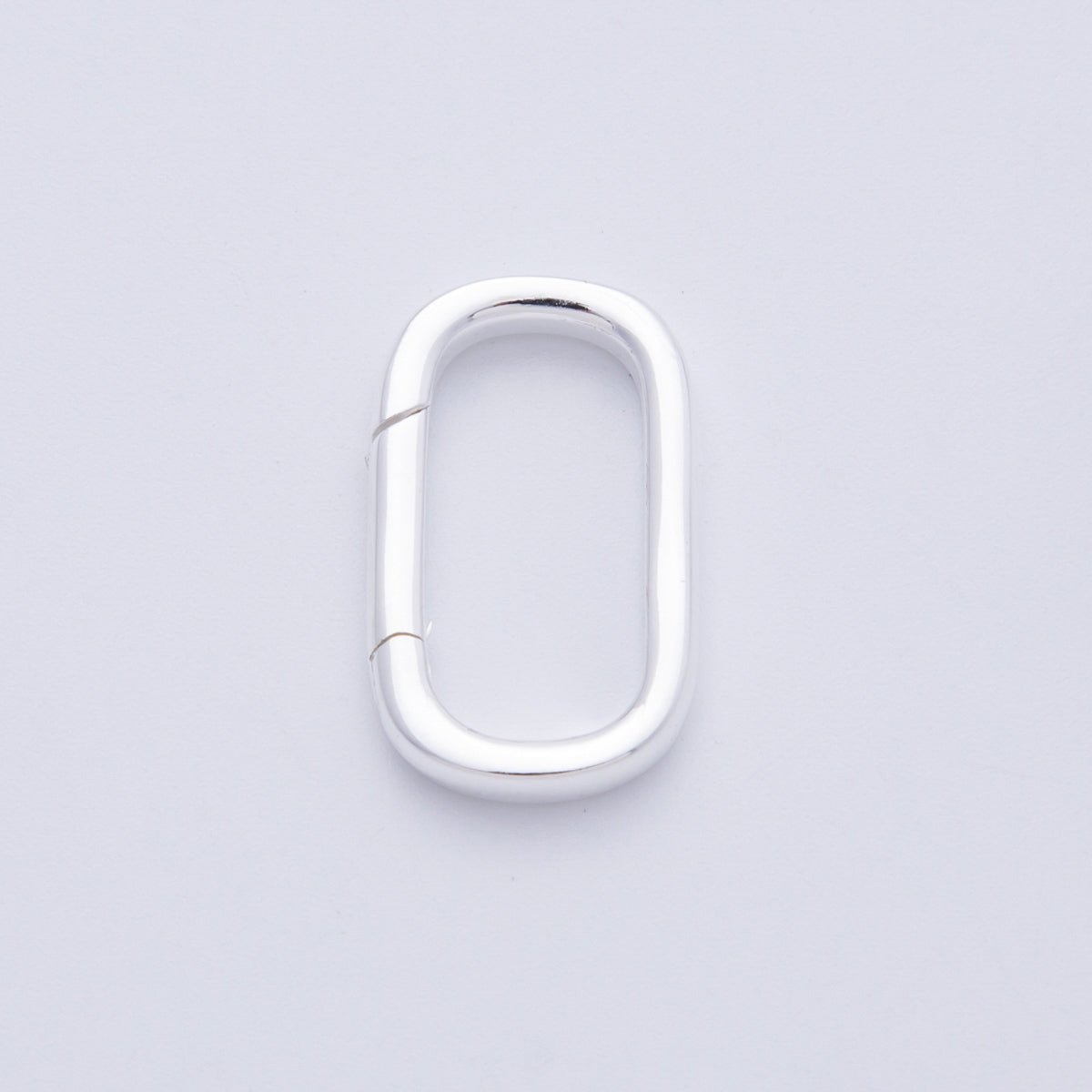 S925 Sterling Silver 22mm Push Gate Oblong Clasp Closure Findings | SL-707