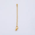 S925 Sterling Silver 2.5mm Minimalist Lobster Clasps 2.5 Inch Extender Ball Closure Findings | SL-00712