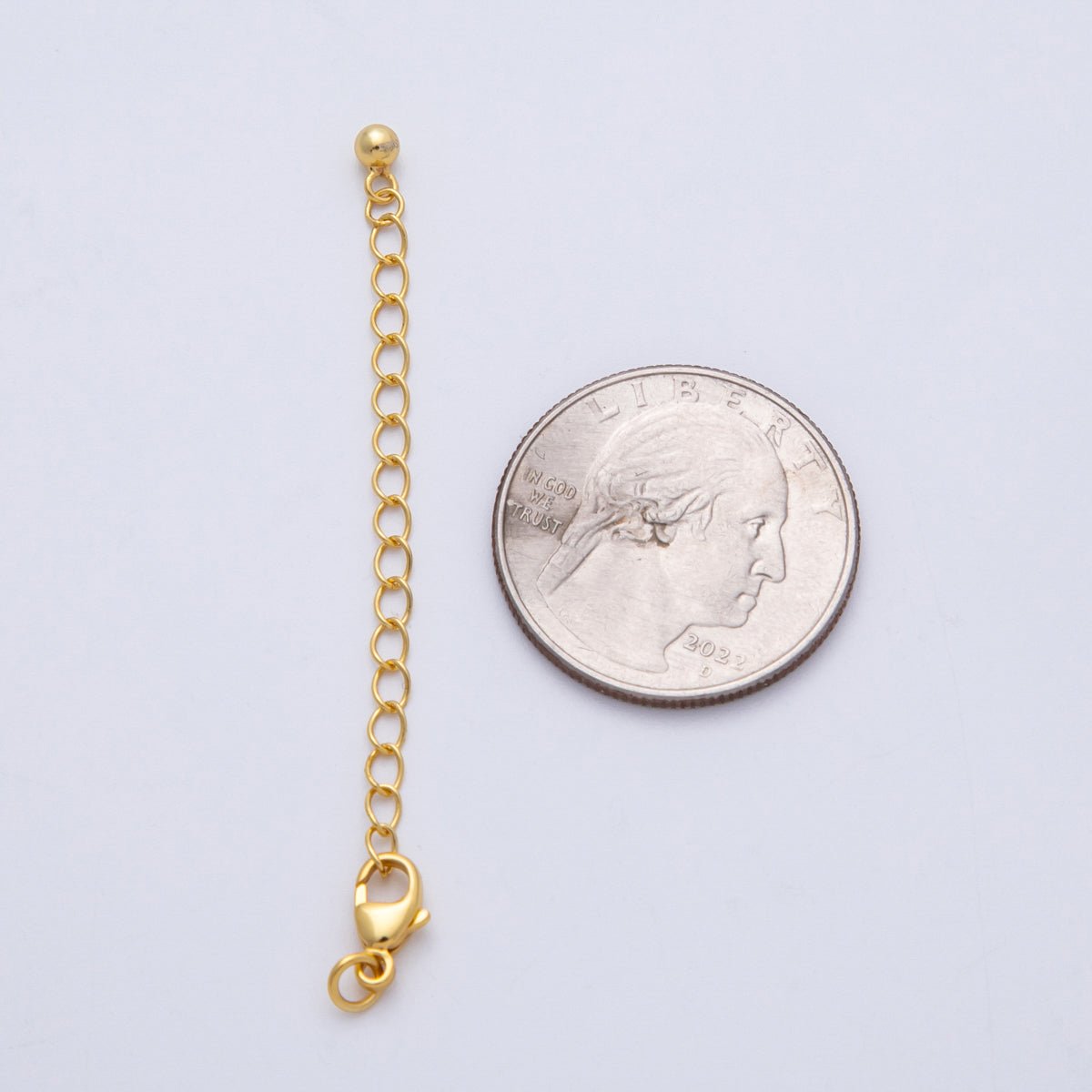 S925 Sterling Silver 2.5mm Minimalist Lobster Clasps 2.5 Inch Extender Ball Closure Findings | SL-00712