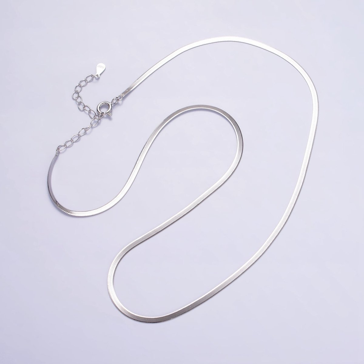 S925 Sterling Silver 2mm Snake Chain 17Inch Necklace w. Extender | WA-02158