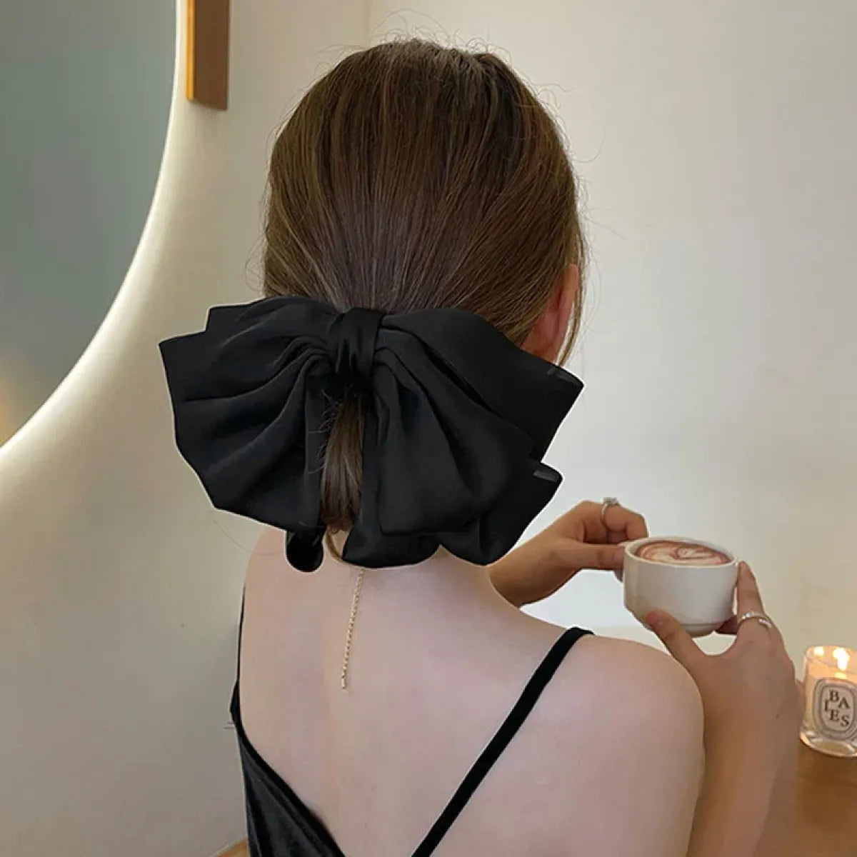 Satin Bow Ribbon Hair Clip