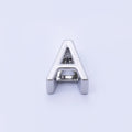 Silver 13mm Personalized Minimalist Initial Letter Alphabet Bead | AF144 - AF156