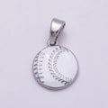 Silver 16mm White Baseball, Green Tennis Ball Enamel Pendant | Charms-00876 Charms-00877