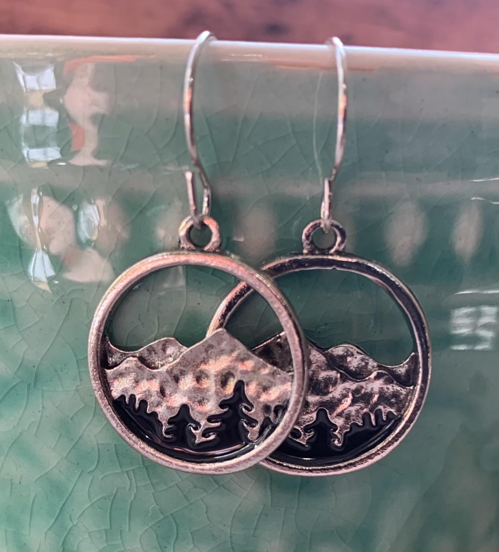 Mountain Serenity Round Drop Earrings
