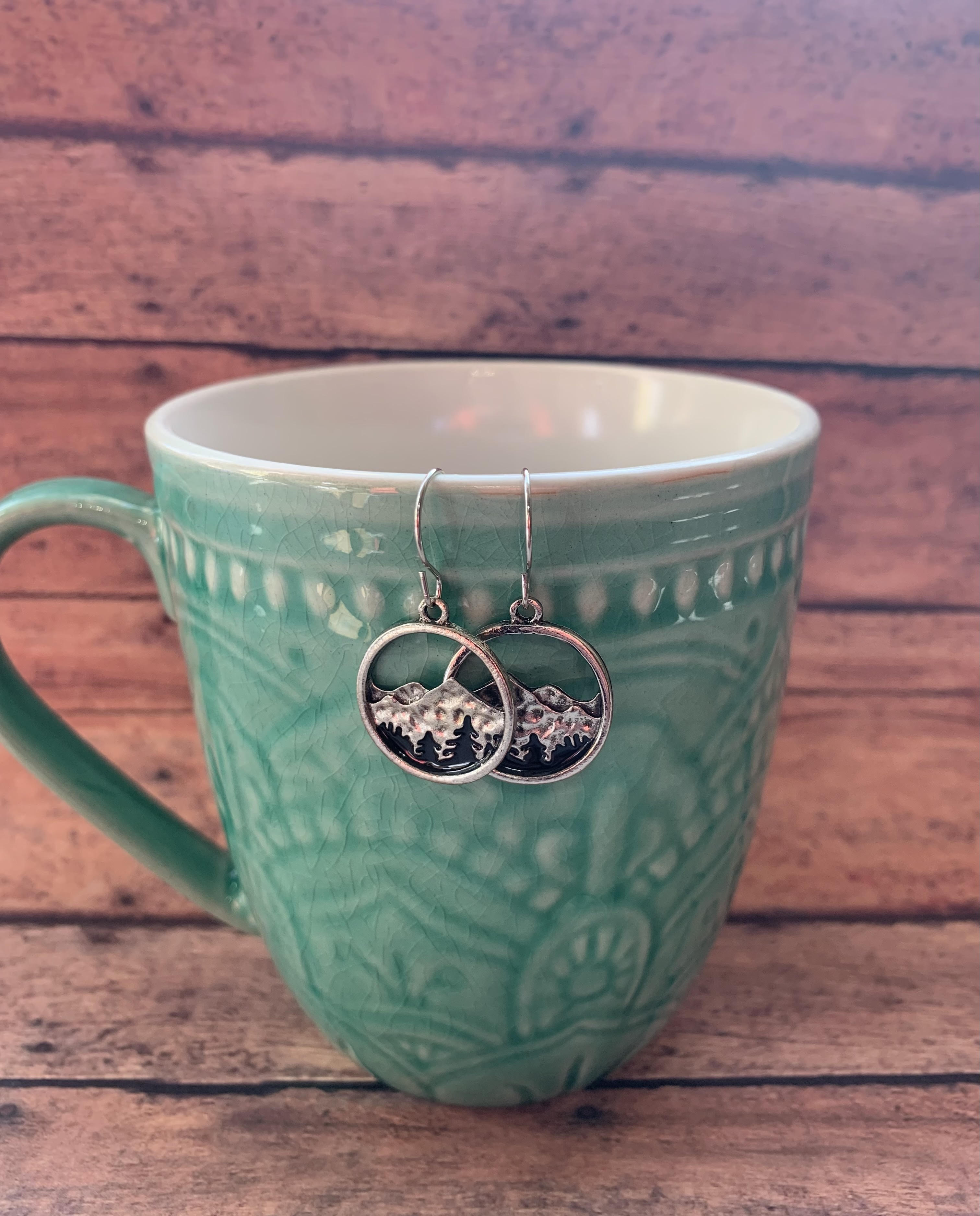 Mountain Serenity Round Drop Earrings