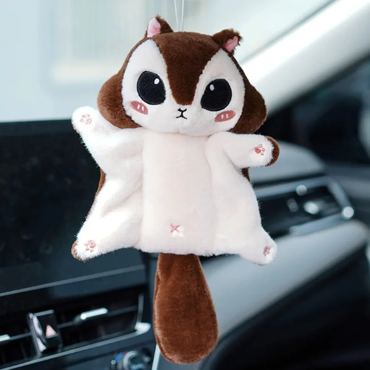 Kawaii Squirrel Plush Keychain