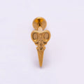Titanium 10mm Hair Scissors Single Cartilage Piercing Flat Back Stud in Gold & Silver | BJ-00041 BJ-00042