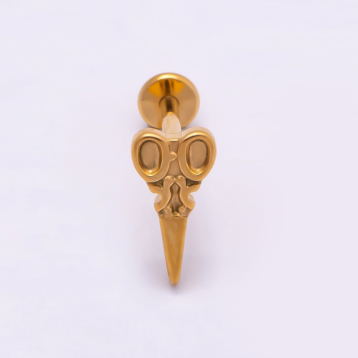 Titanium 10mm Hair Scissors Single Cartilage Piercing Flat Back Stud in Gold & Silver | BJ-00041 BJ-00042
