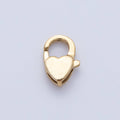 18K Gold PVD Stainless Steel 12mm Heart Lobster Claw Clasps Closure Finding | Z1620