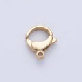 18K Gold PVD Stainless Steel 12mm Round Lobster Claw Clasps Closure Finding | Z1624
