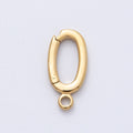 18K Gold PVD Stainless Steel 17mm Pull Gate Oval Bail Enhancer for Necklace Jewelry Finding | Z1659