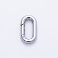 Stainless Steel 18mm Minimalist Oblong Oval Push Gate Clasp Closure Finding | Findings-00076
