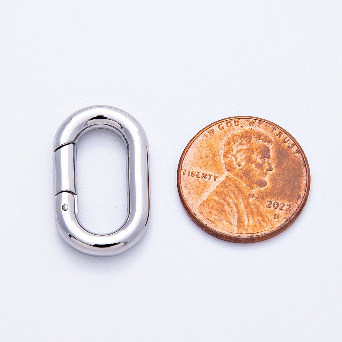 Stainless Steel 23mm Minimalist Oblong Oval Push Gate Clasp Closure Finding | Findings-00077