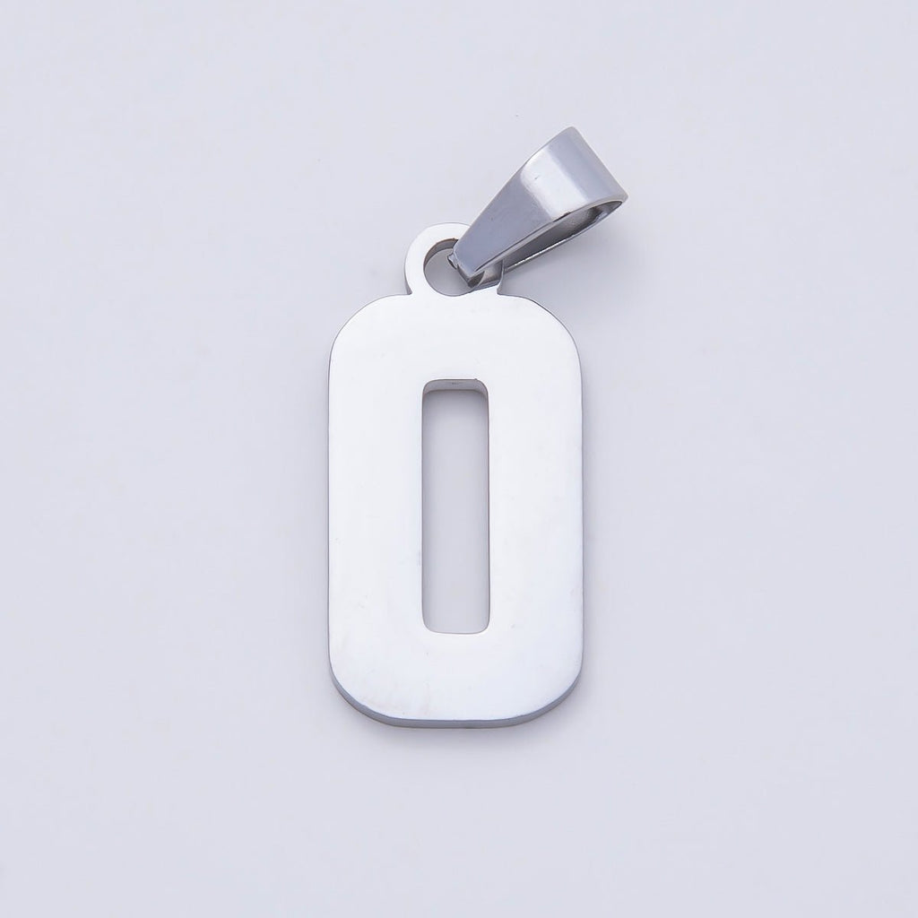 Stainless Steel 23mm Sport Jersey Varsity Number Pendant | Charms-00991 ~ Charms-01000