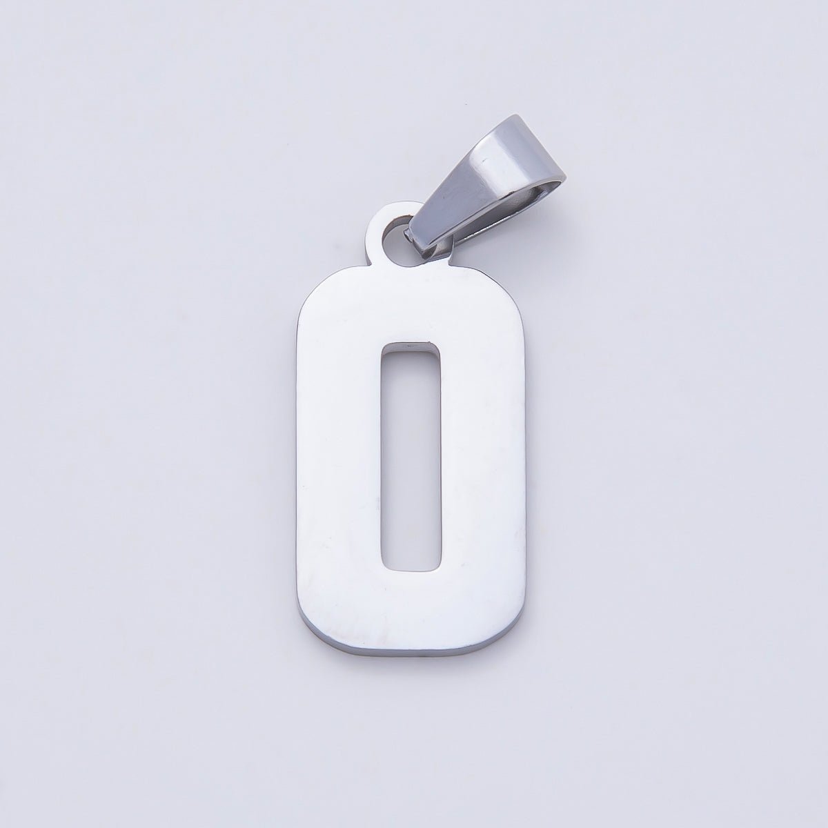 Stainless Steel 23mm Sport Jersey Varsity Number Pendant | Charms-00991 ~ Charms-01000