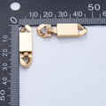 18K Gold PVD Stainless Steel 30.5mm, 40.5mm Minimalist Curb Chain Insert Clasps Closure Finding | Z1660 Z1661