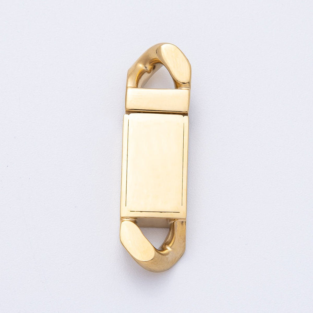 18K Gold PVD Stainless Steel 30.5mm, 40.5mm Minimalist Curb Chain Insert Clasps Closure Finding | Z1660 Z1661