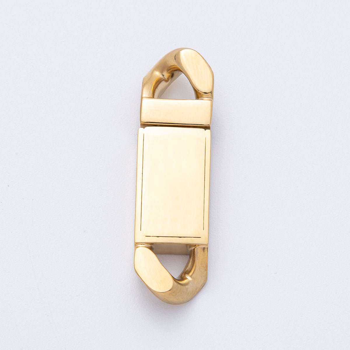 18K Gold PVD Stainless Steel 30.5mm, 40.5mm Minimalist Curb Chain Insert Clasps Closure Finding | Z1660 Z1661