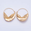 Stainless Steel 45mm Minimalist Geometric Foil Circular Round Hoop | Earrings-0015