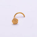 Titanium 4mm Minimalist Rose Flower Cartilage Nose Single Piercing Stud in Gold & Silver | Findings-00222 Findings-00223