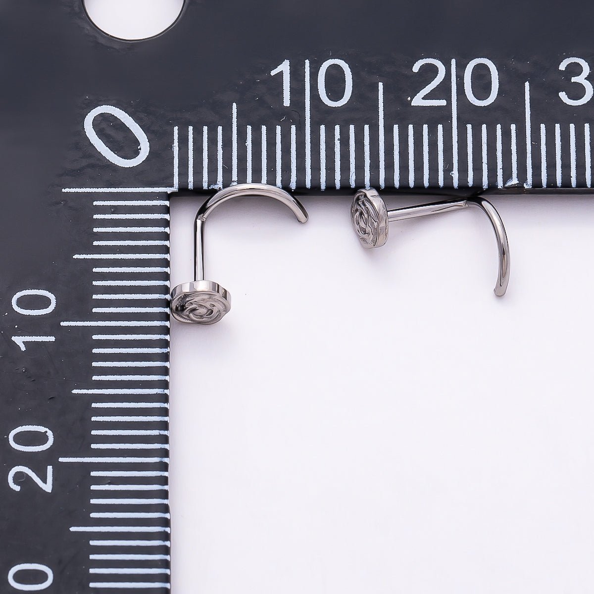 Titanium 4mm Minimalist Rose Flower Cartilage Nose Single Piercing Stud in Gold & Silver | Findings-00222 Findings-00223