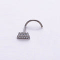 Titanium 5mm Clear Micro Paved CZ Cartilage Nose Single Piercing Stud | BJ-00025