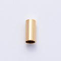 18K Gold PVD Stainless Steel 5mm x 10.8mm Minimalist Cylinder Tube End Cap Finding by 6 Pieces / Set | Z1658