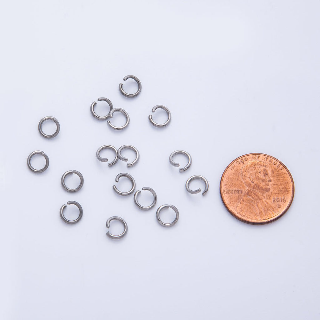 Stainless Steel 6mm x 1mm Jump Ring Findings by 10 Pieces | Findings-00059