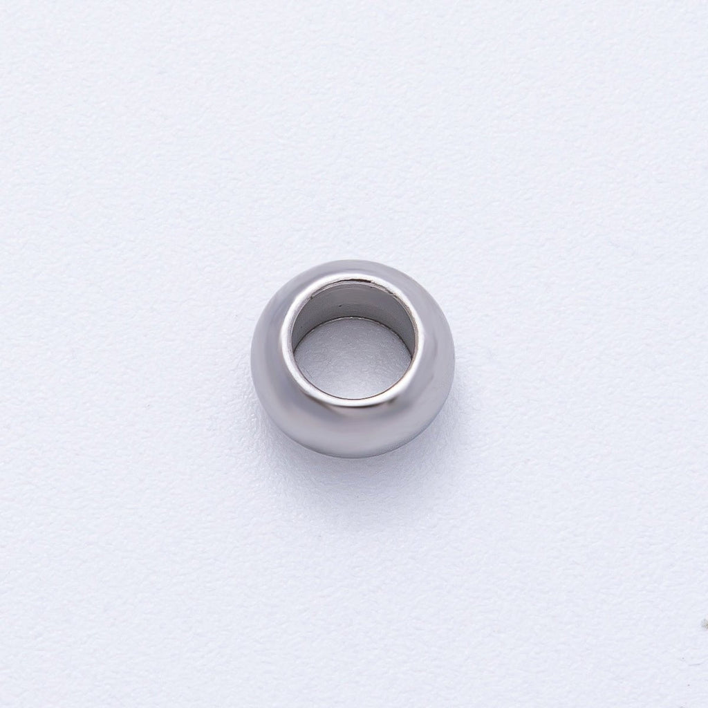 Stainless Steel 8mm Minimalist Rondelle Bead Set by 10 Pieces | Beads-00139