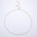 SUMMER 16K Gold Filled 4mm Clear CZ Bezel Baguette Chain Belly Waist Chain | WA-04716