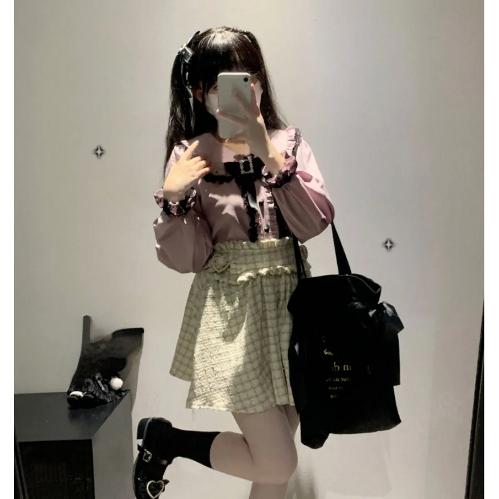 Sweet Harajuku Lace Ruffle Blouse