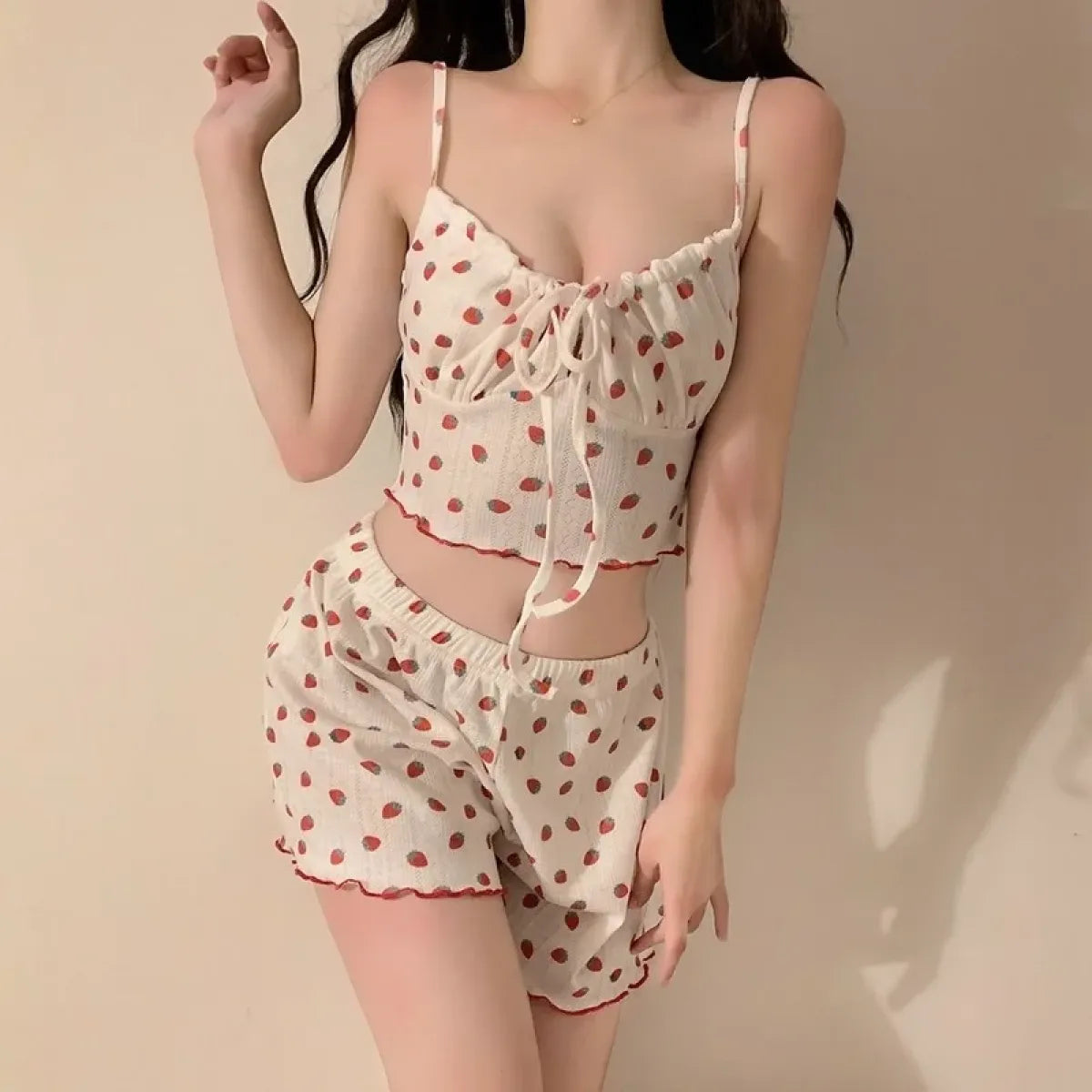 Sweet Lolita Strawberry Pajamas Set