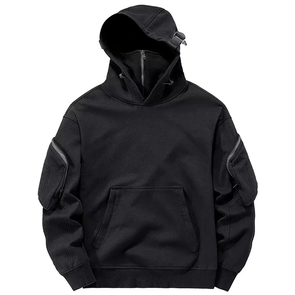 Techwear High Neck Hoodie
