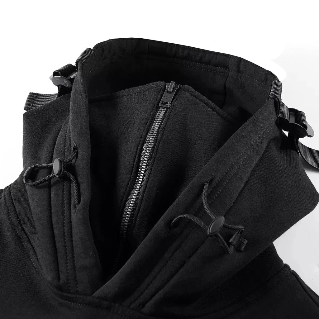 Techwear High Neck Hoodie
