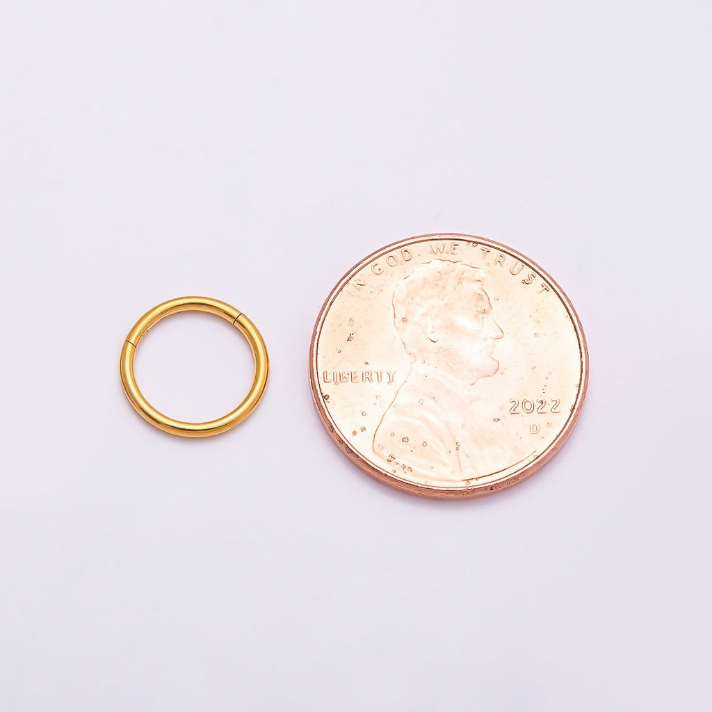 Titanium 10mm Minimalist Round Single Septum Cartilage Piercing Clicker | BJ-00138