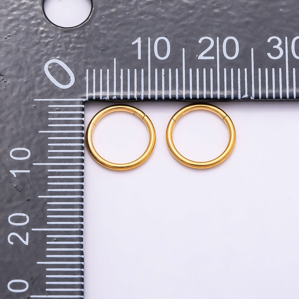 Titanium 10mm Minimalist Round Single Septum Cartilage Piercing Clicker | BJ-00138
