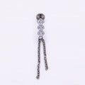 Titanium 31.5mm Triple CZ Chain Drop Cartilage Piercing Flat Back Stud | BJ-00141